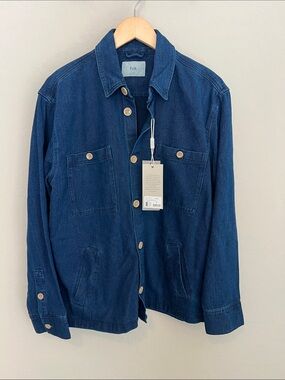 Folk Men's Indigo Denim Shirt Jacket